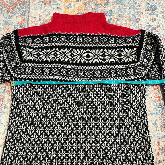 Jones New York vintage 100% lambs wool fair isle mockneck sweater - Picture 6 of 6